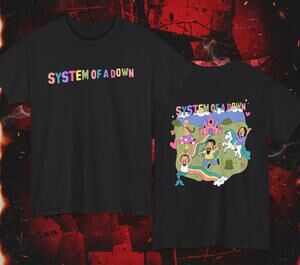 System Of A Down T Shirt Black 2 Sided